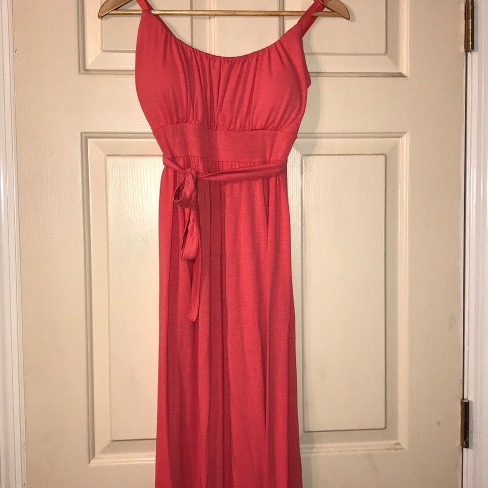 Coral maxi dress